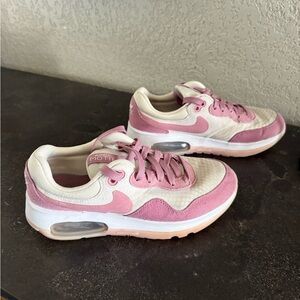 Girls Nike Pink and Cream Sneakers
